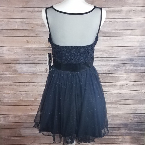 My Michelle Royal Blue Sparkly Mesh Prom Dress - Picture 2 of 5